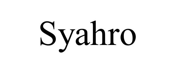 Trademark Logo SYAHRO