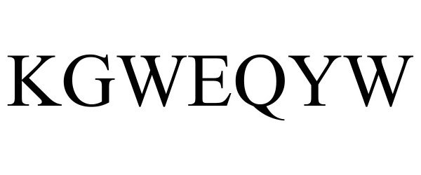Trademark Logo KGWEQYW