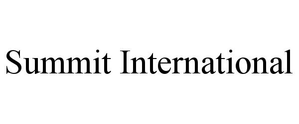 Trademark Logo SUMMIT INTERNATIONAL