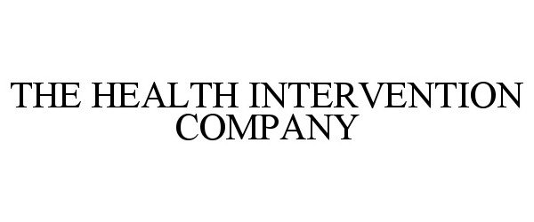  THE HEALTH INTERVENTION COMPANY