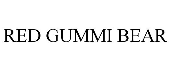 Trademark Logo RED GUMMI BEAR