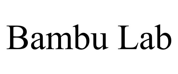 Trademark Logo BAMBU LAB