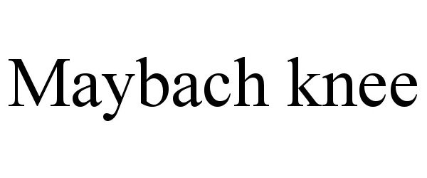 Trademark Logo MAYBACH KNEE