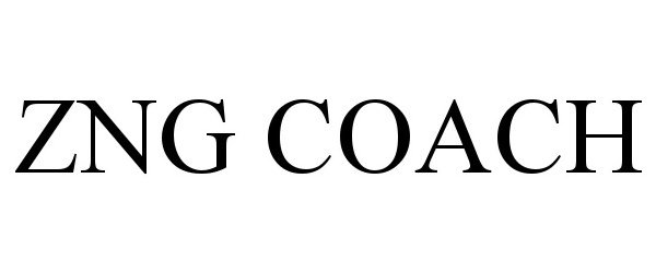 Trademark Logo ZNG COACH