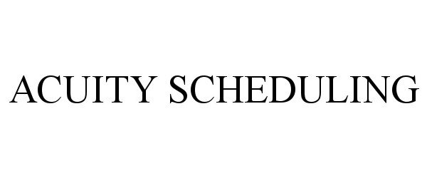  ACUITY SCHEDULING