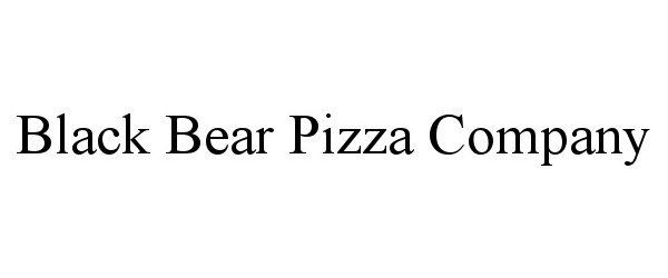 Trademark Logo BLACK BEAR PIZZA COMPANY