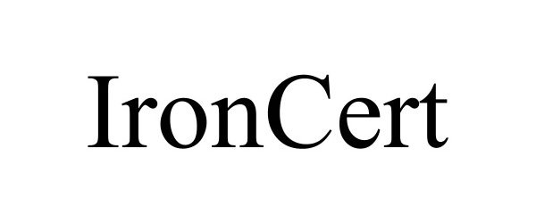 Trademark Logo IRONCERT