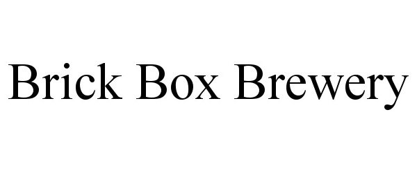  BRICK BOX BREWERY