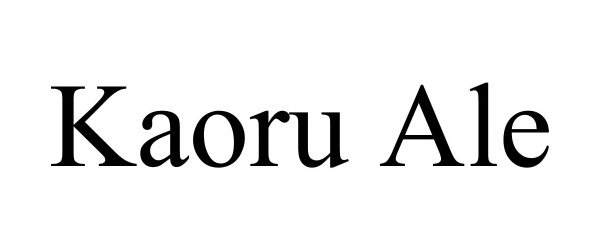 Trademark Logo KAORU ALE