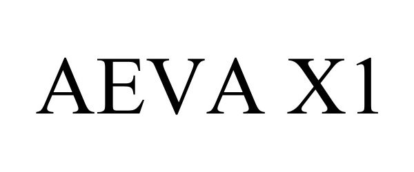 Trademark Logo AEVA X1