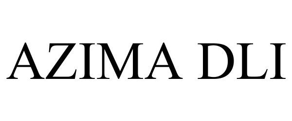 Trademark Logo AZIMA DLI