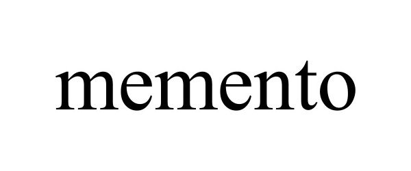 Trademark Logo MEMENTO