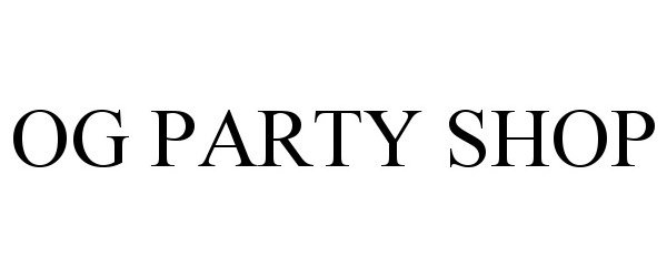 Trademark Logo OG PARTY SHOP