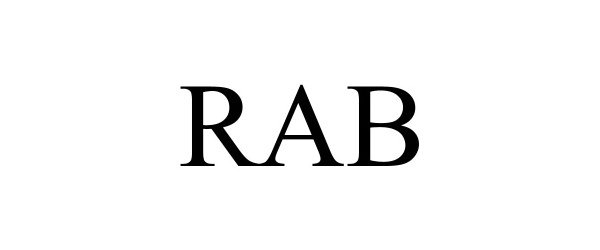 Trademark Logo RAB