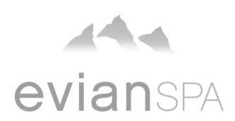 Trademark Logo EVIAN SPA