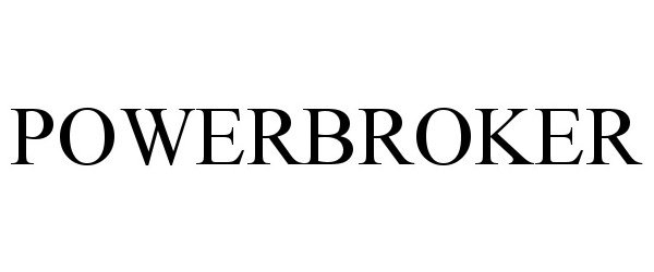 Trademark Logo POWERBROKER