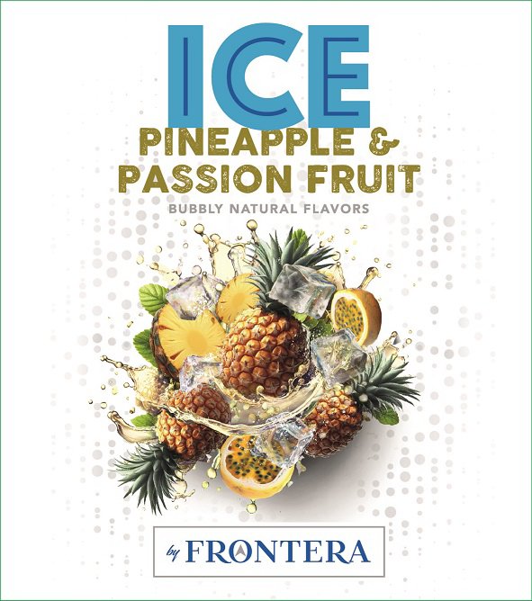  ICE PINEAPPLE &amp; PASSION FRUIT BUBBLY NATURAL FLAVORS BY FRONTERA