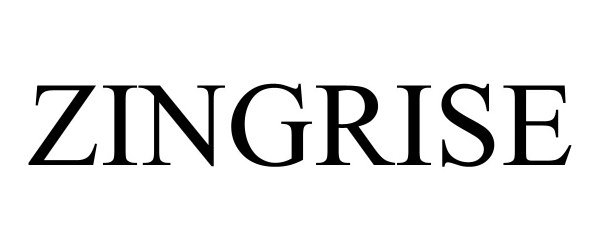 Trademark Logo ZINGRISE