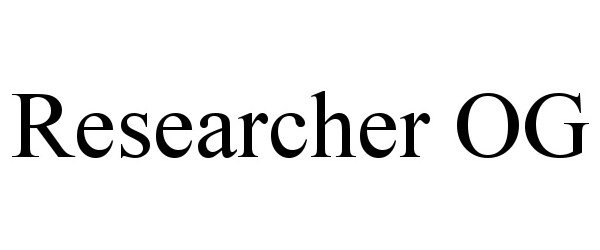 Trademark Logo RESEARCHER OG