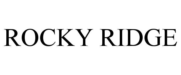 Trademark Logo ROCKY RIDGE