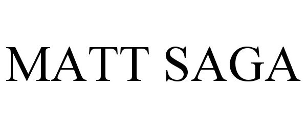 Trademark Logo MATT SAGA
