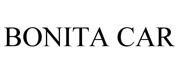 Trademark Logo BONITA CAR