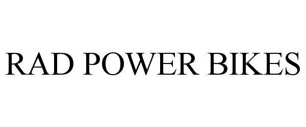 Trademark Logo RAD POWER BIKES