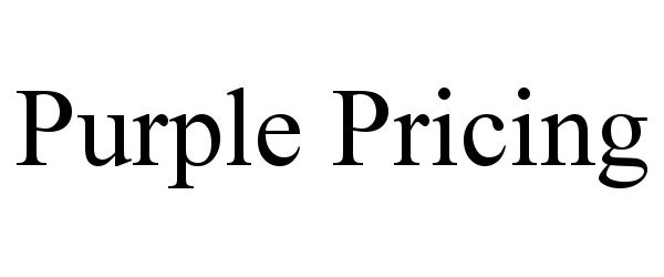 Trademark Logo PURPLE PRICING