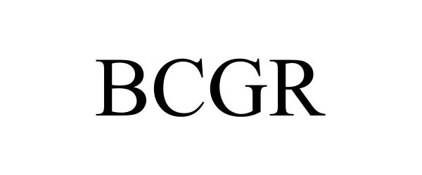 Trademark Logo BCGR