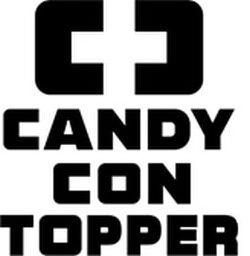  STYLIZED FORWARD AND BACKWARD LETTER &quot;C&quot;, FORMING A LETTER &quot;T&quot;, CANDY CON TOPPER