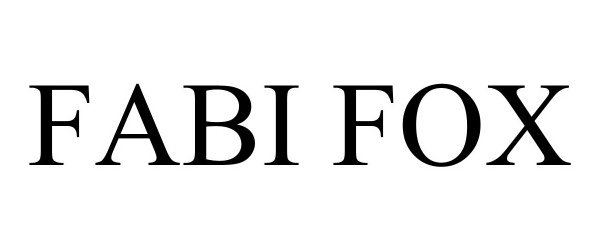 Trademark Logo FABI FOX