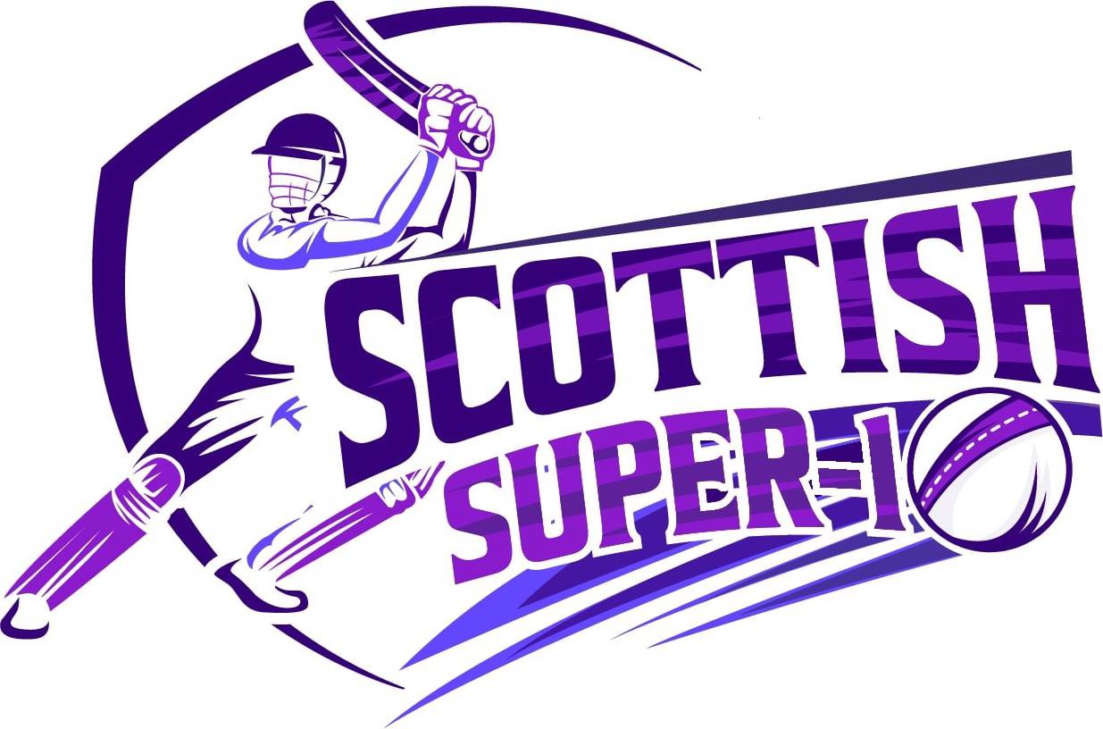  TEXT ON SIDE OF CRICKET PLAYER "SCOTTISH SUPER10"