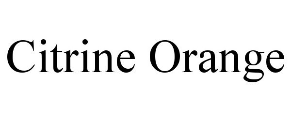 Trademark Logo CITRINE ORANGE