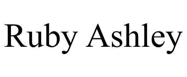 Trademark Logo RUBY ASHLEY