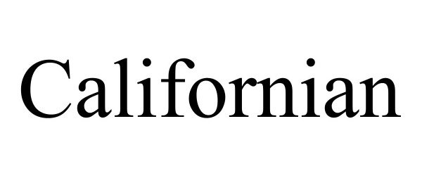 Trademark Logo CALIFORNIAN