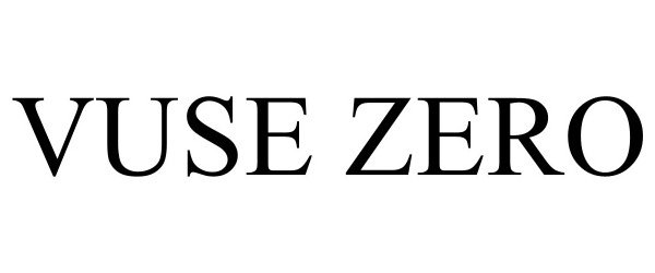 Trademark Logo VUSE ZERO