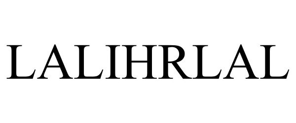 Trademark Logo LALIHRLAL