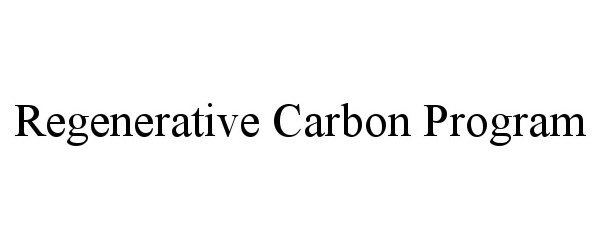  REGENERATIVE CARBON PROGRAM