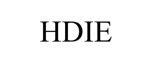 Trademark Logo HDIE