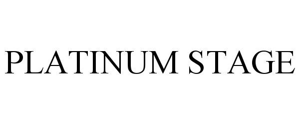 Trademark Logo PLATINUM STAGE