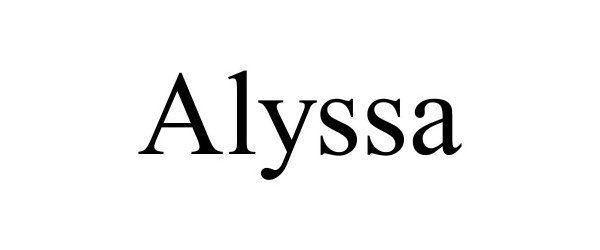 Trademark Logo ALYSSA