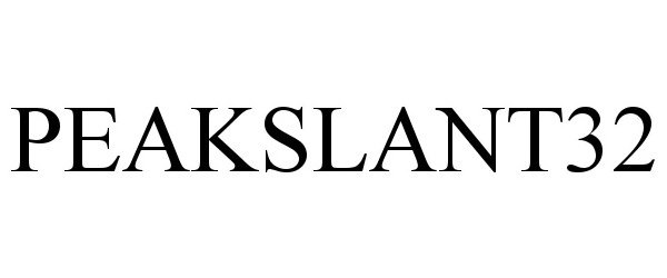 Trademark Logo PEAKSLANT32