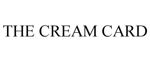 Trademark Logo THE CREAM CARD