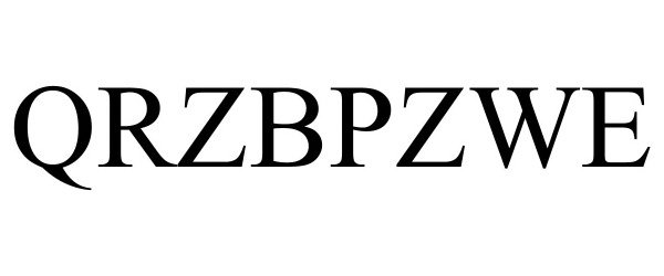 Trademark Logo QRZBPZWE