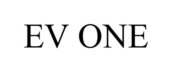 Trademark Logo EV ONE