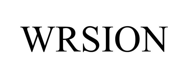 Trademark Logo WRSION