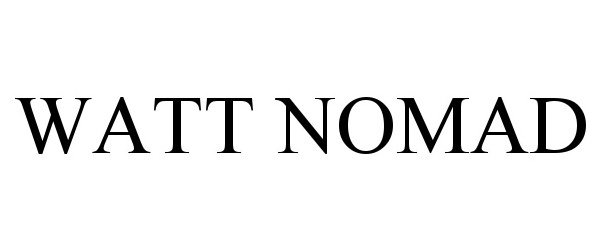 Trademark Logo WATT NOMAD