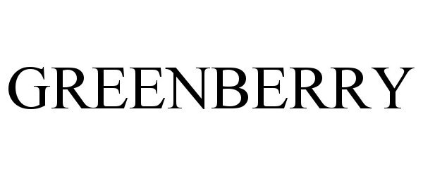 Trademark Logo GREENBERRY