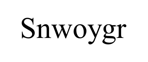 Trademark Logo SNWOYGR