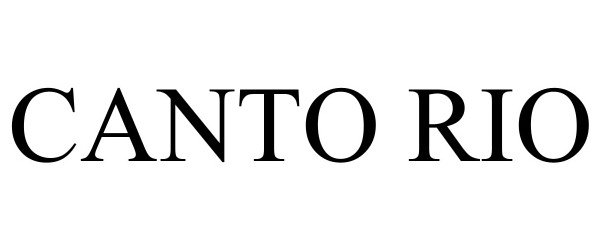 Trademark Logo CANTO RIO